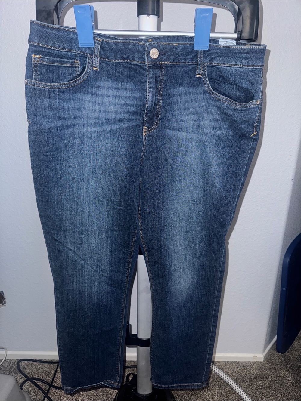 Tommy Hilfiger Dark Blue Straight Leg Jeans